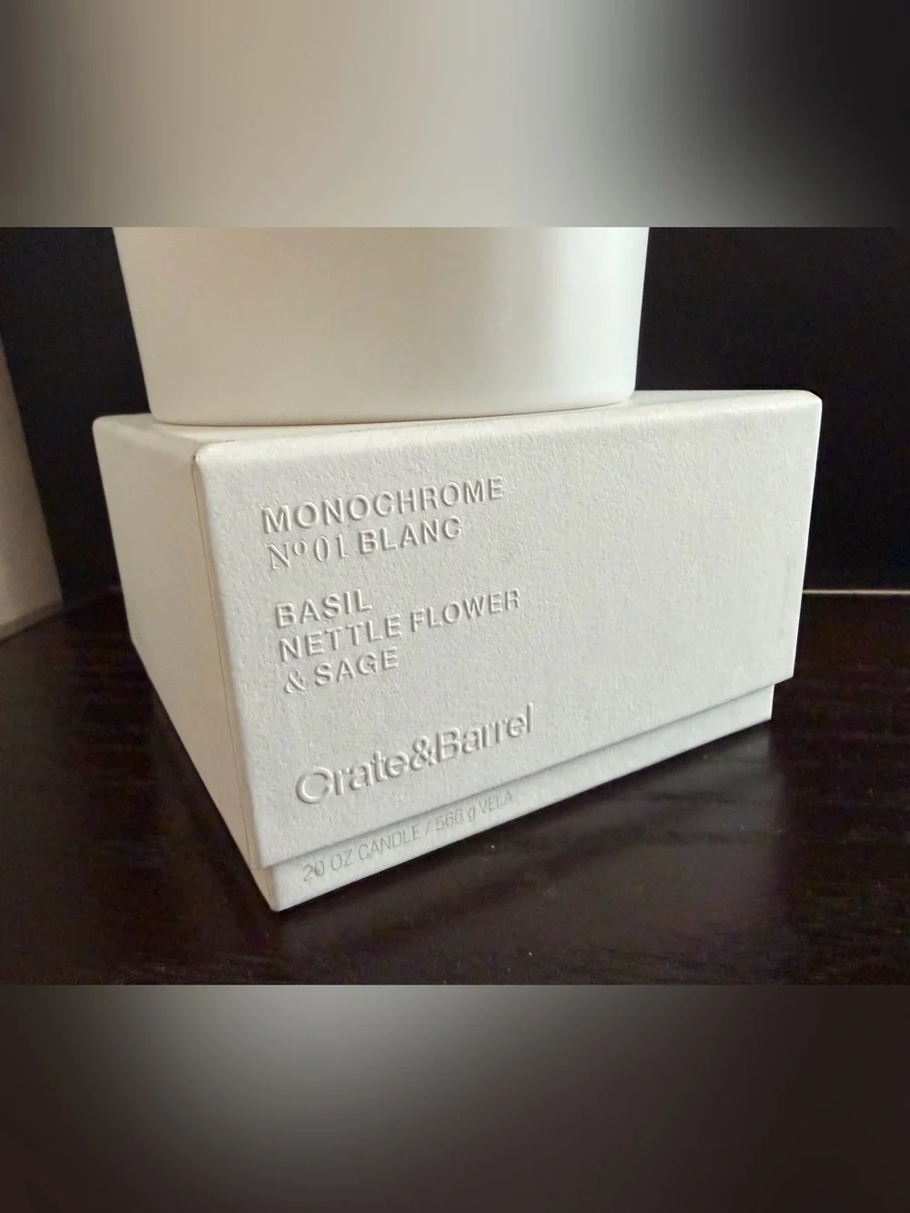 Crate&Barrel Monochrome No.01 Blanc 3-wick Candle